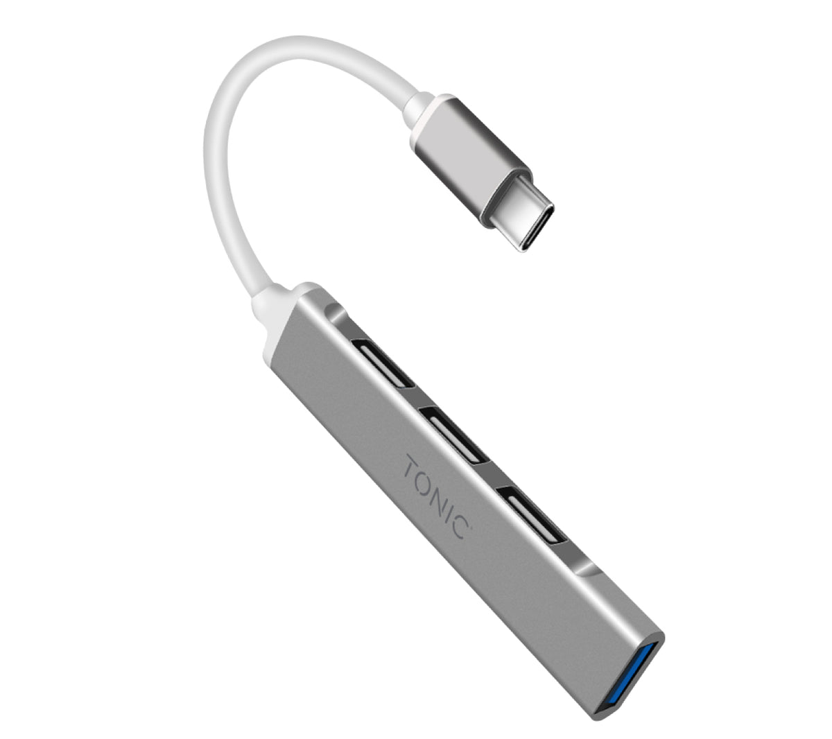 ACROPAQ C7 - Multiprise 4 voies 2500W avec chargeur rapide 4x USB-A Auto-ID  Pour smartphones/tablettes Blanc