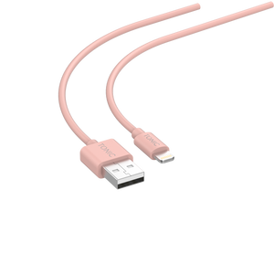 Dual Port USB-A Wall Charger with Lightning Cable - Rose Gold